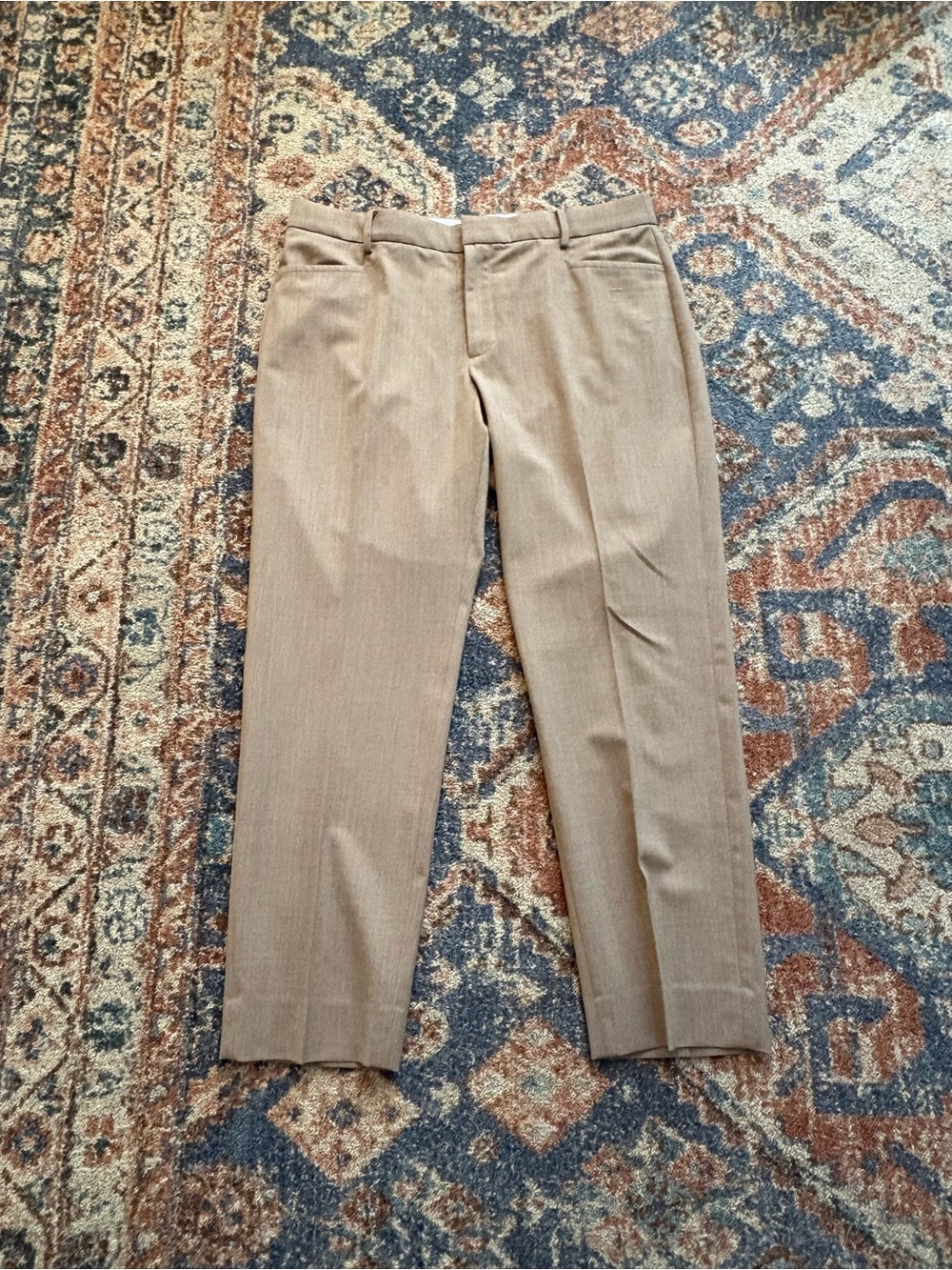 Siena Slim Italian Wool Ankle Pant Camel Women’s 12- excellent condition